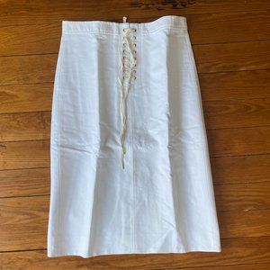 White J Crew Pencil Skirt